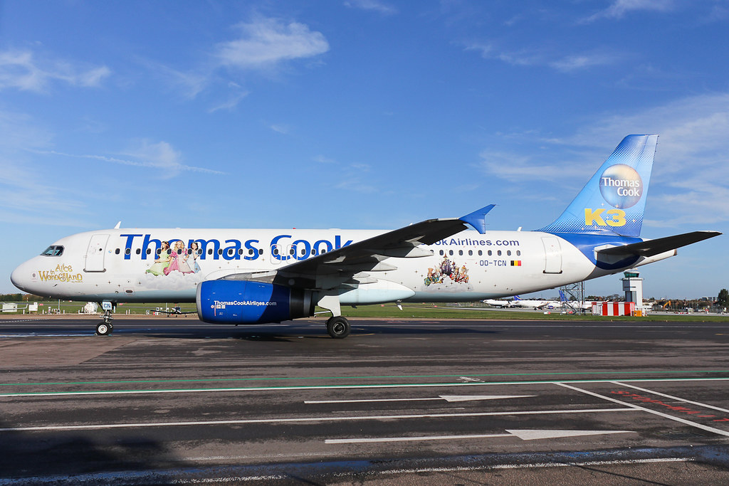 OO-TCN Thomas Cook Airlines A320 at Southed EGMC