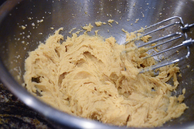 The cookie mixture after it is finished being whisked.