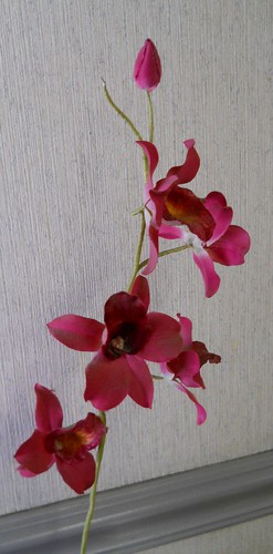 flowers orchids waitingroom artificialflowers doctoroffice southernfocuschallenge challenge104decorations ontopofthewaterfountain
