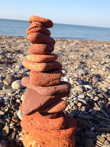 ohio orange brick tower beach stone rocks lakeerie stones pebbles stack cairn 2230 ashtabula 365d