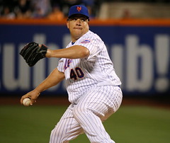 Mets starter Bartolo Colon delivers a pitch in the second inning against the Braves.