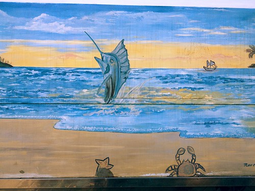 ocean sunset fish signs art beach sign clouds truck landscape island artwork mural paradise surf artist crab mario fantasy handpainted tropical seafood stockton taqueria marlin sailfish signpainter