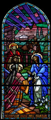 vitrail de l-église St Blaise/St Martin à Chaudes Aigues. - Photo of Deux-Verges