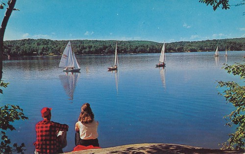 ontario water vintage inn sailing ship postcard ingolf