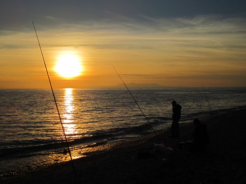sunset beach canon fishing greece thrace kageles