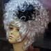Mannequin and Curly Platinum Wig