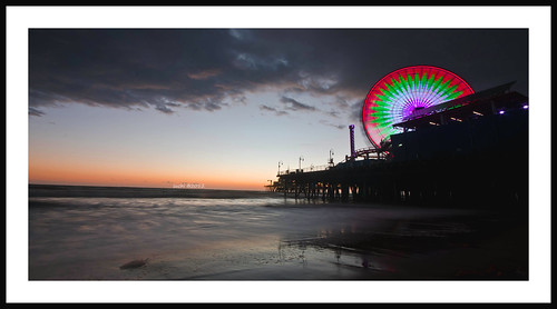 california sunset sky color water colorful santamonica etsy 1020mm santamonicapier ferrywheel d7000 californialandscapephotographer