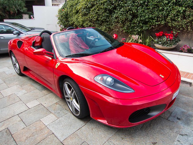 The Ferrari parked outside the Fairmont Hotel
