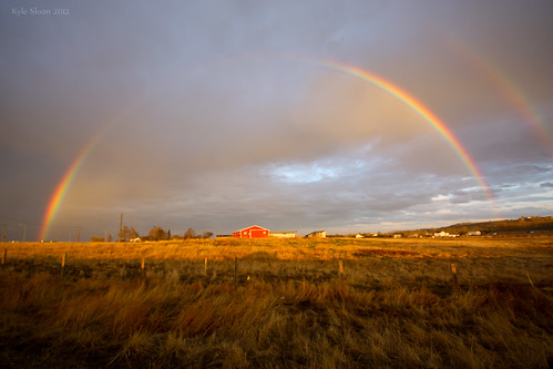 sunset canada calgary barn rural gold golden countryside rainbow farm country alberta fields northamerica