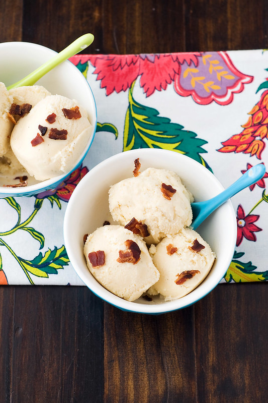 Maple Gelato with Candied Bacon