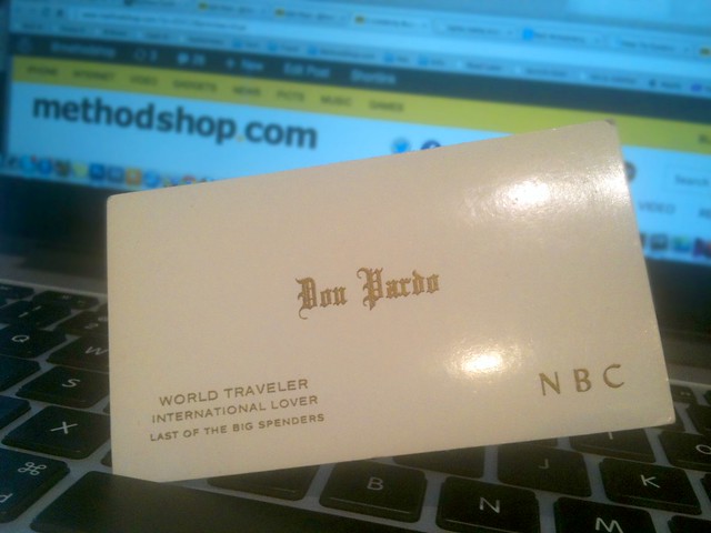 Don Pardo'S Business Card