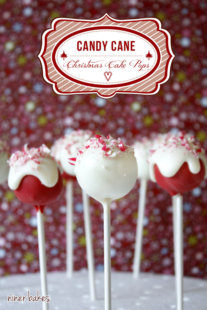Candy Cane Cake Pops for Christmas