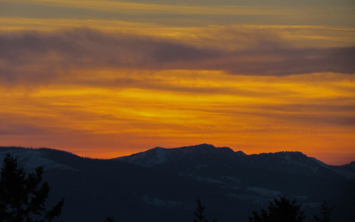 sunset mountains landscape montana swanvalley rumblecreek cooneylookout
