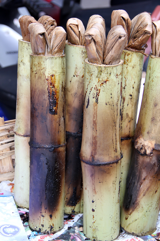 Thai Khao Lam - Bamboo Tubes of Sweet Custardy Sticky Rice (ข้าวหลาม)