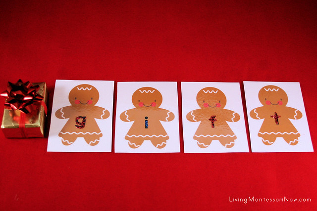 Gingerbread Babies Movable Alphabet Spelling