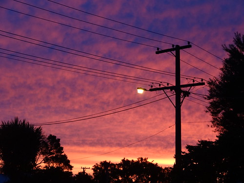 pink blue light sunset orange house black tree nature yellow golden wire moments power purple line pole electricity eltham