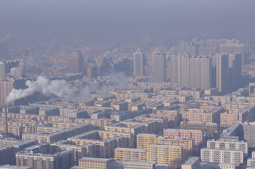 china tower smog dragon view harbin