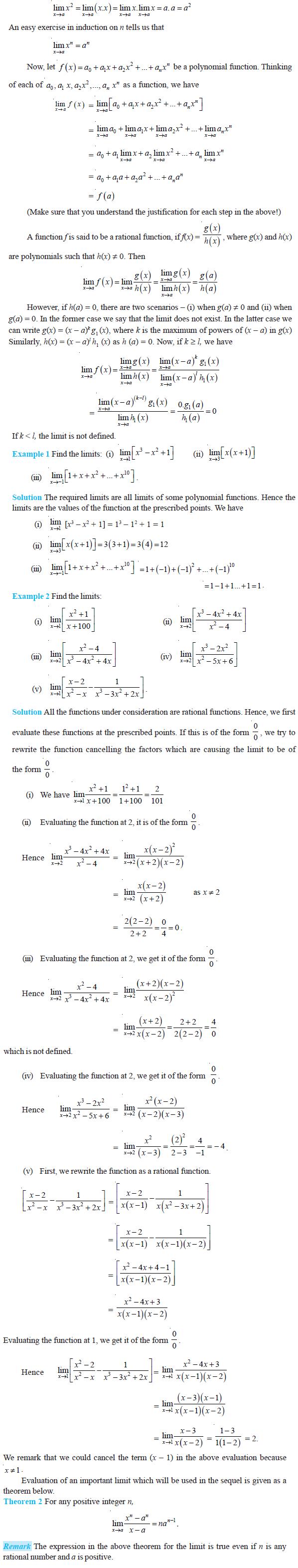 NCERT Class XI Mathematics Chapter 13 – Limits and Derivatives