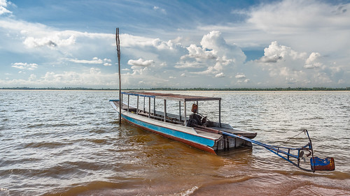 lake water landscape boat cambodia siemreap baray westbaray