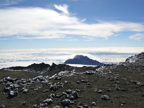 cold ice kilimanjaro clouds tanzania mawenzi kibo