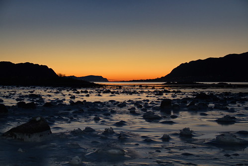 sunset ice beach norway night strand is stones norwegen clear oc eis solnedgang steiner sólarlag erlingsivertsen leinstrand herøykommune norgew