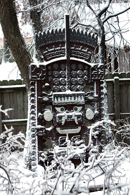 Snow Much Fun: dad's sculpture