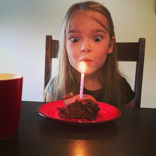 Happy Birthday brownie er I mean super-healthy breakfast cake.