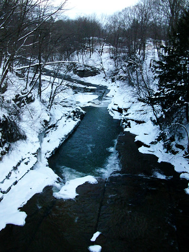 winter snow water creek