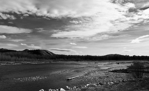 travel sky bw usa white black water clouds canon river snake united great shore wilson states wyoming g11