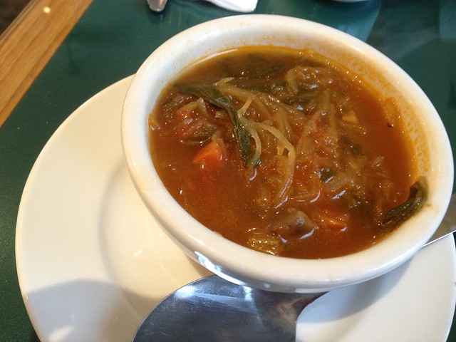 Vegetable Soup with Spaghetti Squash