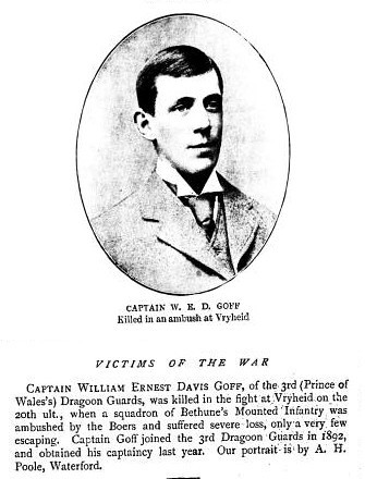 Captain William Edward Davis Goff (1872-1900)
