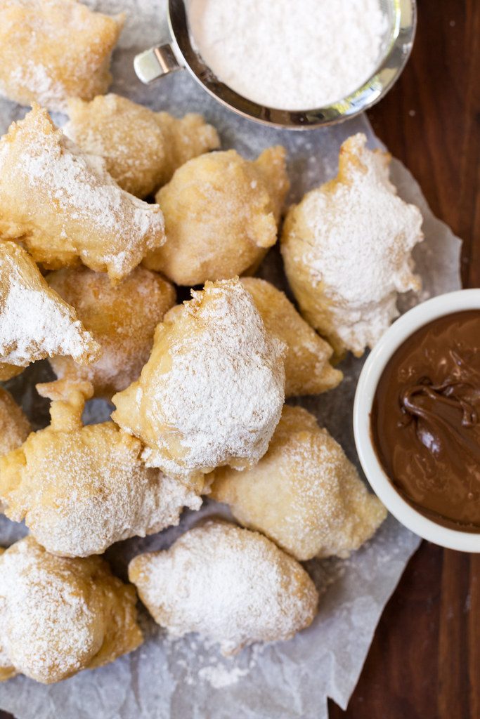 yeasted zeppole with nutella 