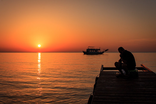 sea sun beach silhouette sunrise boat mediterranean ship greece rhodes rhodos stegna