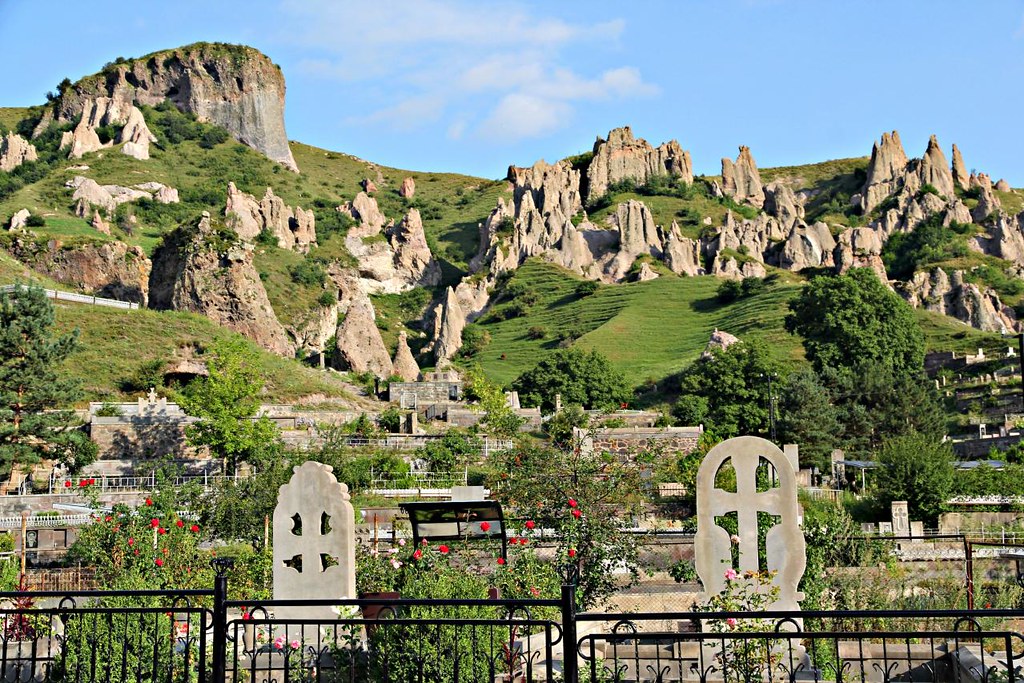 Once-inhabited caves. Goris, Armenia