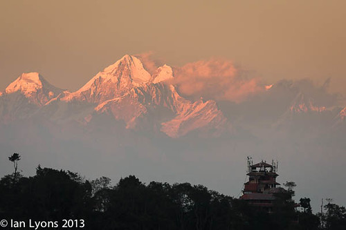 nepal sunset mountains asia nagarkot centralregion clubhimilayanagarkothotel
