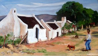 Cottages and dog