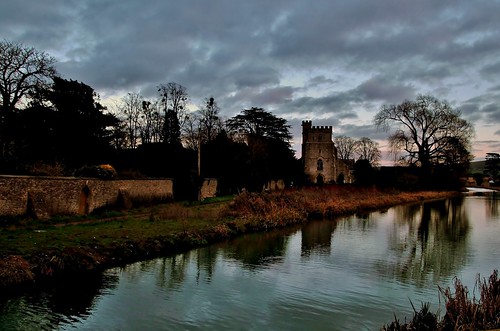 uk trees sunset england sky church water clouds rural canon landscape countryside canal colours dusk gloucestershire 7d stonehouse stroudwater