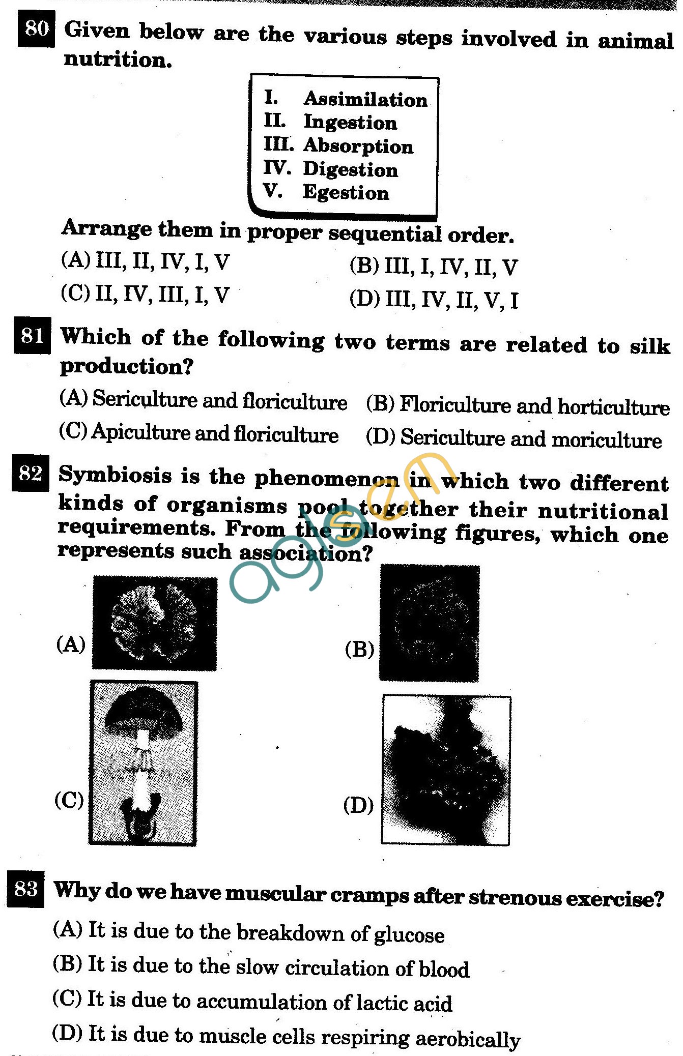 NSTSE 2011 Class VII Question Paper with Answers - Biology