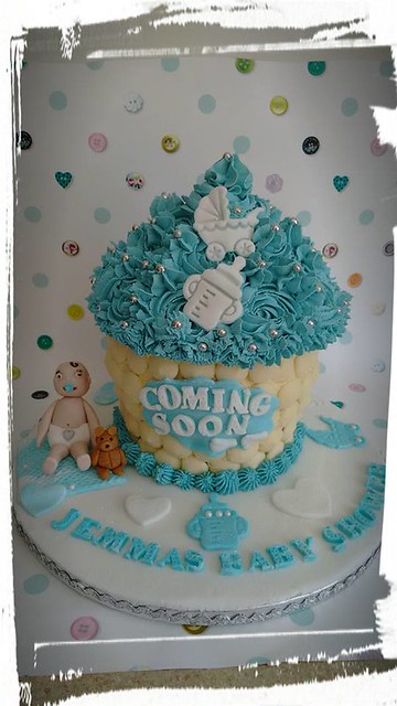 Blue Baby Cake by Barbara Reddy Mc Grath of Cakes and Bakes by Barbara.