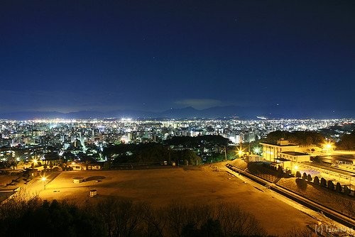 longexposure panorama japan night landscape greenbelt fukuoka 夜景 福岡 展望台 南区 平和南緑地