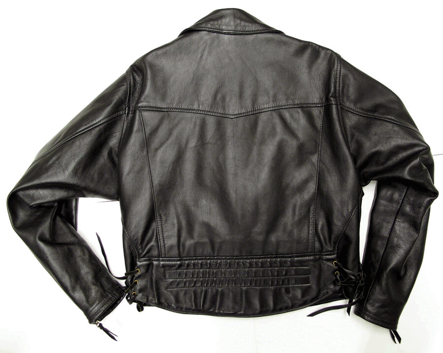 LANGLITZ 7 POCKET COLUMBIA Black Goatskin Leather Motorcycle JACKET! 44 ...