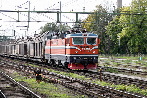 hallsberg trainspotting tåg 2016 september höst green cargo godståg orange klassisk målning färgsättning bangård