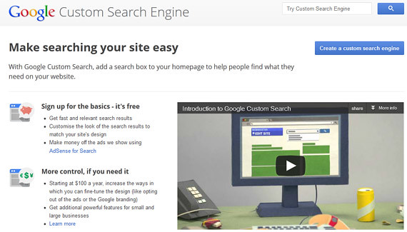 Interactive Website - Google CSE