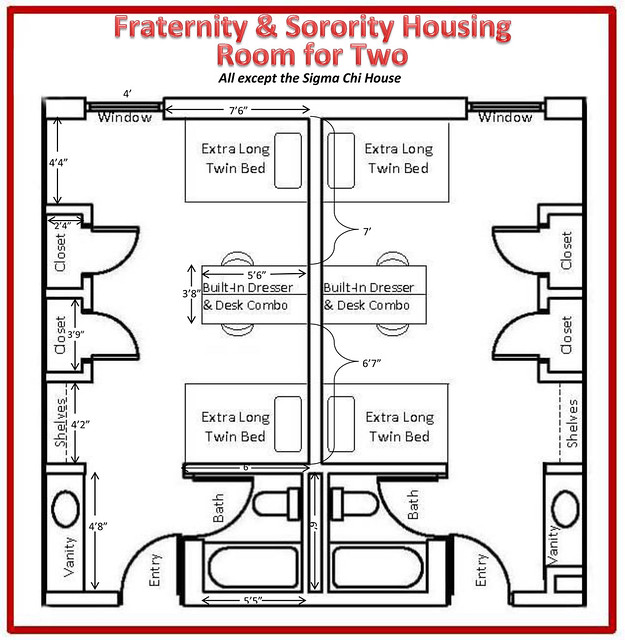 Fraternity Sorority Floor Plan Room For 2 Usahousing Flickr