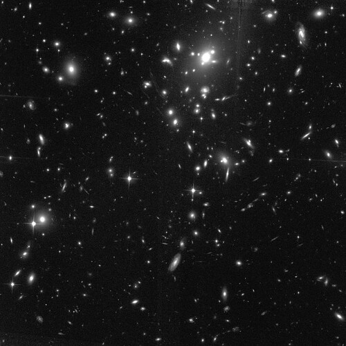 Abell 1835 par le télescope spatial Hubble 3.Vue de 18â€² x 2â€²