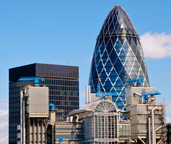 The Gherkin and the Lloyd's Building