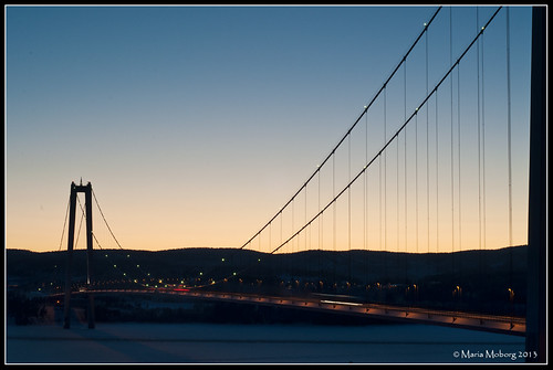 bridge winter sunset snow cold kyla vinter sweden sverige bro snö solnedgång högakusten highcoastbridge högakustenbron highcoast