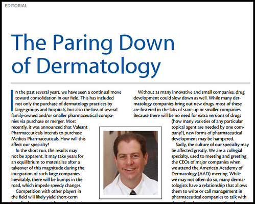 Joel Schlessinger MD addresses the paring down of dermatology