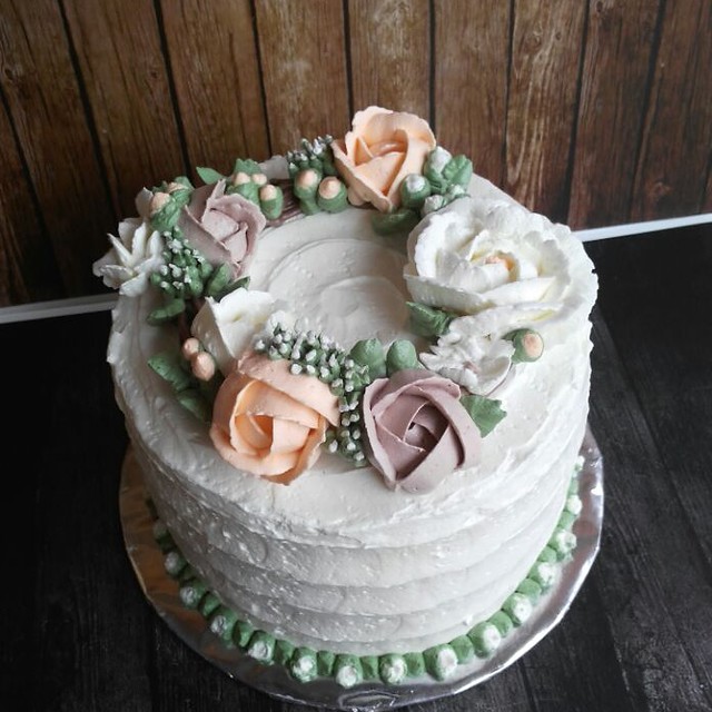 Flower Buttercream Birthday Cake by Deasfa Bebi Bali of Lezzetli CAKE