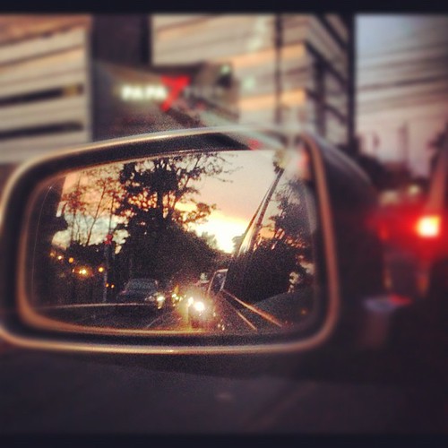 sunset rearviewmirror sunsetting traficogt